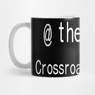 At the Crossroads Illustration on Black Background Mug